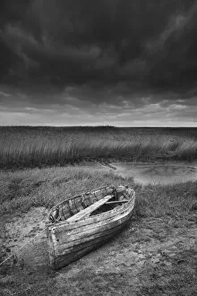 Images Dated 1st February 2016: Waiting for High Tide, Brancaster Staithe, Norfolk, England