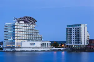 Apartments Prints: Wales, Cardiff, Cardiff Bay, St Davids Hotel and Waterfront Apartments