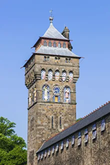 Images Dated 12th September 2016: Wales, Cardiff, Cardiff Castle, Clock Tower