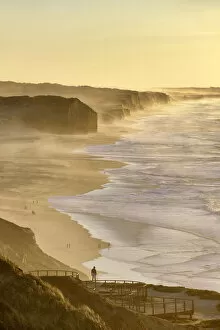 Images Dated 6th April 2022: Walkway on the cliffs of Foz do Arelho beach. Caldas da Rainha, Portugal