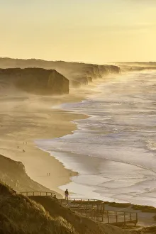 Stunning Gallery: Walkway on the cliffs of Foz do Arelho beach. Caldas da Rainha, Portugal