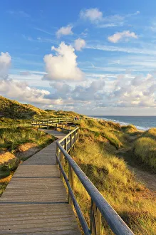 Walkway on Red Cliffs (Rotes Kliff), Kampen, Sylt, Schleswig Holstein, Germany