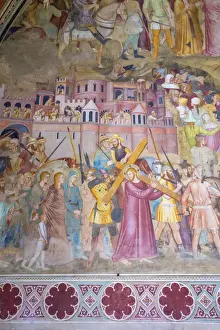 Firenze Prints: Wall frescoes, Chapel Basilica of Santa Maria Novella, Florence, Tuscany, Italy, Europe