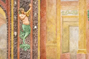 Images Dated 25th February 2022: Wall paintings in garden of Troja Chateau, Prague, Bohemia, Czech Republic
