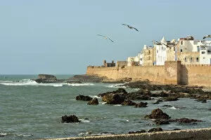 The walled city of Essaouira facing the vast Atlantic Ocean. Morocco