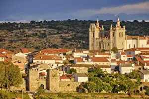 Walled City Prints: The walled city of Miranda do Douro overlooking the Douro river and Spain, at sunset