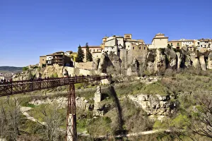 The walled town of Cuenca, a Unesco World Heritage Site. Castilla la Mancha, Spain