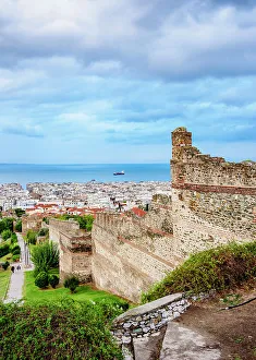 Upper Town Prints: Walls of Ano Poli, the Upper Town, Thessaloniki, Central Macedonia, Greece