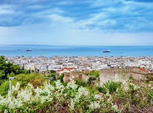 Walls of Ano Poli, the Upper Town, Thessaloniki, Central Macedonia, Greece