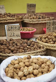 Walnuts at market, Guangzhou, Guangdong, China