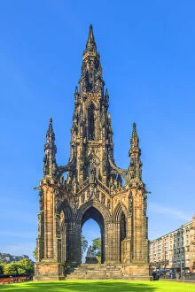 Images Dated 2nd July 2021: Walter Scott Monument, Queen Street Gardens, Edinburgh, Scotland, Great Britain