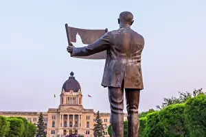 Saskatchewan Prints: Walter Scott Statue, Wascana Centre, Regina, Saskatchewan, Canada, North America