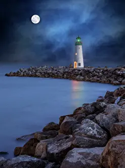 Southwestern Prints: Walton Lighthouse, Santa Cruz, California, USA