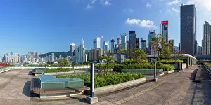Rooftop Prints: Wan Chai ferry pier rooftop and skyline, Hong Kong