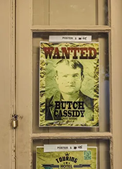 Welsh Settlement Prints: Wanted Butch Cassidy Poster, Touring Club Hotel, Trelew, The Welsh Settlement, Chubut