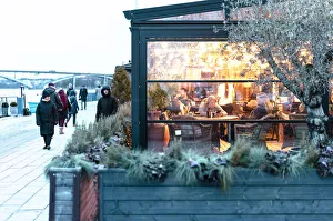 Stockholm Prints: Warm indoor garden bar on a winter day in Stockholm, Sweden
