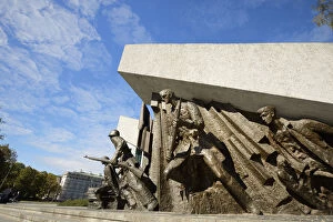 Images Dated 5th November 2015: The Warsaw Uprising Monument, a striking bronze ensemble, depicts Armia Krajowa (Home