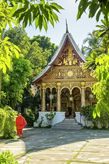 Monk Prints: Wat Pa Phai Temple, Luang Prabang (ancient capital of Laos on the Mekong river), Laos