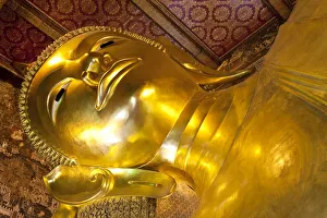 Reclining Buddha Prints: Wat Pho, Reclining Buddha, Bangkok, Thailand