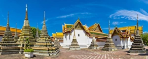 Wat Pho (Temple of the Reclining Buddha) panorama, Bangkok, Thailand