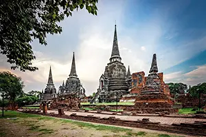 Public Park Prints: Wat Phra Si Sanphet temple, Ayutthaya historical park, Thailand
