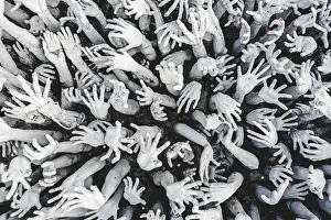 B And W Prints: Wat Rong Khun (White Temple), Chiang Rai, Thailand