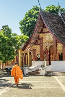 Monk Prints: Wat Souvannakhiri, Luang Prabang (ancient capital of Laos on the Mekong river), Laos