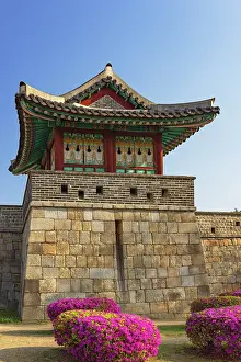 Ancient Monument Prints: Watchtower of Hwaseong Fortress (UNESCO World Heritage Site)
