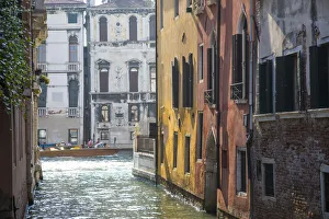 Canale Grande Prints: Water taxi on the Grand Canal, Venice, Italy