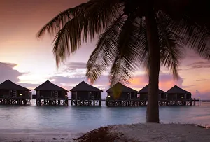 Water Villas at Sunset, Kuredu, Maldives