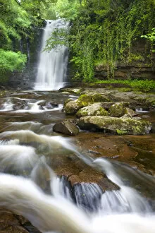 Images Dated 8th November 2016: Waterfall on the Caerfanell near Blaen-y-glyn, Brecon Beacons National Park, Powys, Wales