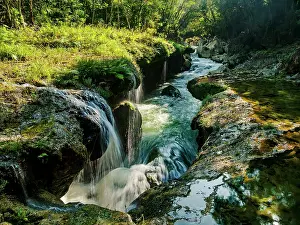 Lanquin Prints: Waterfall at Cahabon River, Semuc Champey Natural Monument