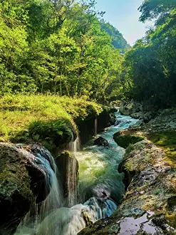 Lanquin Prints: Waterfall at Cahabon River, Semuc Champey Natural Monument