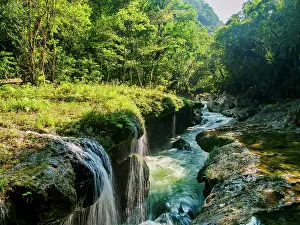 Lanquin Prints: Waterfall at Cahabon River, Semuc Champey Natural Monument
