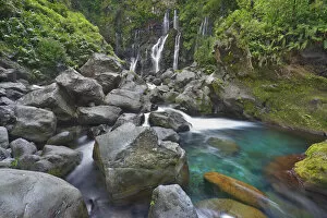 Waterfall Cascade de Grand Galet - France, Reunion, Saint-Joseph