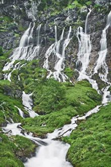 Brook Prints: Waterfall Jungib√§che - Switzerland, Bern, Interlaken-Oberhasli