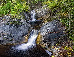 Connecticut Prints: Waterfall at Kent Falls State Park in autumn, Kent, Connecticut, USA