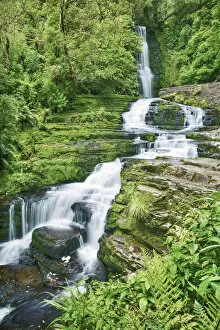 Polynesia Gallery: Waterfall McLean Falls - New Zealand, South Island, Otago, Clutha, Catlins, McLean Falls
