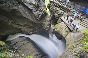 Waterfall in the Natural Park of Lauterbrunnen Grindelwald Bernese Oberland Canton