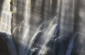 Plitvice Prints: Detail of a Waterfall at Plitvice lakes at autumn, Plitviacka jezera National Park