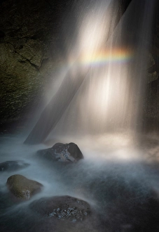 Vancouver Island Prints: Waterfall, Strathcona Provincial Park, Vancouver Island, British Columbia, Canada
