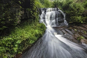 Images Dated 25th November 2021: Waterfalls at Blaen-y-glyn, Brecon Beacons National Park, Powys, Wales, UK