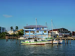 City Of Belize Prints: Waterfront of Belize City, Belize District, Belize