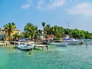 Cayo Caulker Prints: Waterfront of Caye Caulker, Belize District, Belize