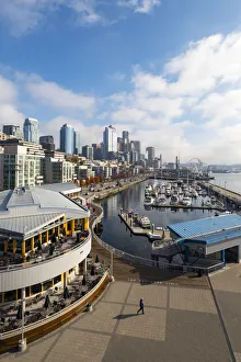 Jbanks Prints: Waterfront and downtown from Pier 66, Seattle, Washington, USA
