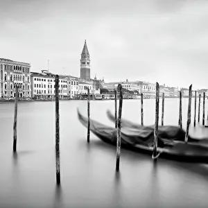 B And W Prints: The waterfront of San Marco, Venice, Italy, Europe