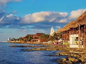 Al Fresco Prints: Waterfront of San Miguel de Cozumel, Cozumel Island, Quintana Roo State, Mexico