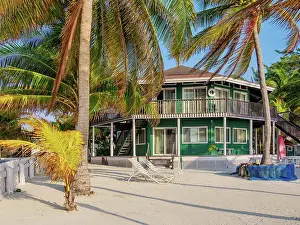 Cayo Ambergris Prints: Waterfront of San Pedro Town, Ambergris Caye, Belize District, Belize