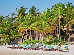 Cayo Ambergris Prints: Waterfront of San Pedro Town, Ambergris Caye, Belize District, Belize