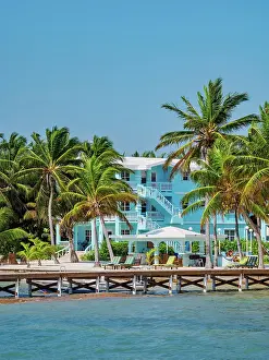 Cayo Ambergris Prints: Waterfront of San Pedro Town, Ambergris Caye, Belize District, Belize